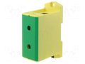 Splice terminal: rail; 425A; 690V; screw terminal; yellow-green OUNEVA T021240.YG