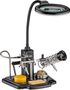 Soldering Aid with LED Light & Gooseneck Crocodile Clip, black, 1.5 m - helping hand for all fine soldering and handicraft work 45241