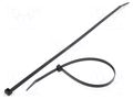 Cable tie; L: 390mm; W: 7.6mm; black; polyamide; 535N; Ømax: 100mm HELLERMANNTYTON T120R-BK