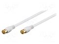 Cable; 1.5m; F plug "quick",both sides; shielded connectors Goobay BQF-0150G