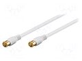 Cable; 1.5m; F plug "quick",both sides; shielded connectors Goobay BQF-0150G
