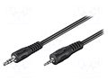 Cable; Jack 2.5mm 3pin plug,Jack 3.5mm 3pin plug; 2m; black GOOBAY CABLE-409