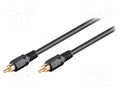 Cable; RCA plug,both sides; 10m; Plating: nickel plated Goobay CABLE-456/10