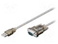 USB to RS232 converter; D-Sub 9pin plug,USB A plug; 1.5m GOOBAY CAB-RS232