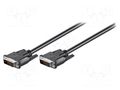 Cable; DVI-D (24+1) plug,both sides; 1.8m; black Goobay DVIMM241/1.8