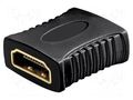 Adapter; HDMI socket,both sides; black Goobay HDMIFF