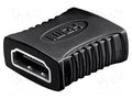 Adapter; HDMI socket,both sides; black Goobay HDMIFF-G