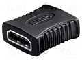 Adapter; HDMI socket,both sides; black GOOBAY HDMIFF-G