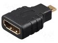 Adapter; HDMI socket,micro HDMI plug; black Goobay HDMI-HDMI-D