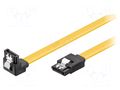 Cable: SATA; SATA L-Type angled plug,SATA L-Type plug; 0.1m GOOBAY SATA-LC90/0.1YL