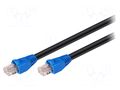 Patch cord; U/UTP; Cat: 6; RJ45 plug,both sides; CCA; 10m; PE; black GOOBAY U/UTP6-CCA-100-O