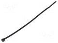 Cable tie; L: 145mm; W: 2.5mm; black; polyamide; 80N; Ømax: 35mm; T HELLERMANNTYTON T18I-UVBK