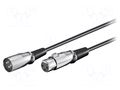 Cable; XLR male 3pin,XLR female 3pin; 2m; black GOOBAY XLRM/F-020