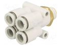 Push-in fitting; threaded; -1÷10bar; brass,polypropylene SMC KQ2UD06-01AS
