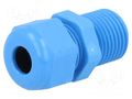 Cable gland; with long thread; M16; 1.5; IP68; polyamide; blue HUMMEL HUMMEL-1209160230