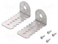 Bracket; silver; Mount.holes raster: 17mm; Dim: 27x52x25mm; 2pcs. POLOLU POLOLU-2676