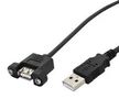 USB CABLE, 2.0 A PLUG-PANEL A RCPT, 3M SC-2APK030M