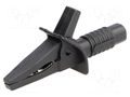 Crocodile clip; 10A; black; max.25mm; 4mm socket CLIFF FCR7940