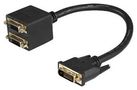 VIDEO SPLITTER CBL, DVI-D PLUG-2X SKT DVISPL1DD