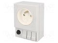 E-type socket; 250VAC; 6.3A; IP20; for DIN rail mounting STEGO 03501.0-00