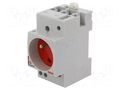 E-type socket; 250VAC; 10A; for DIN rail mounting LEGRAND 004282