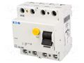 RCD breaker; Inom: 63A; Ires: 30mA; Max surge current: 250A; 400VAC EATON ELECTRIC PFIM-63/4/003