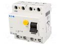 RCD breaker; Inom: 63A; Ires: 30mA; Max surge current: 250A; 400VAC EATON ELECTRIC PFIM-63/4/003
