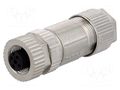 Connector: M12; plug; PIN: 5; female; 250V; straight; IP67,IP68; 4A AMPHENOL LTW MSAS-05BFFB-SL7001