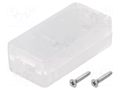 Enclosure: for USB; X: 25mm; Y: 50mm; Z: 15.5mm; ABS HAMMOND HM-1551USB2CLR