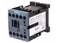 Contactor: 3-pole; NO x3; Auxiliary contacts: NC; 24VDC; 17A; 3RT20 SIEMENS 3RT2018-1BB42