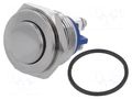 Switch: vandal resistant; Pos: 2; SPST-NO; 2A/36VDC; IP65; OFF-(ON) ONPOW V16-10PH-N