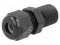 Cable gland; with long thread; PG7; IP68; polyamide; black; HSK-K HUMMEL HUMMEL-1209070161