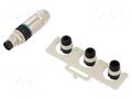 Connector: M8; male; PIN: 4; 4A; 32V; IP67; straight; for cable; plug HARTING 21021511405