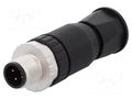 Connector: M12; plug; PIN: 4; male; 250V; straight; IP67; for cable HARTING 21033191401
