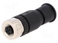 Connector: M12; plug; PIN: 5; female; 60V; straight; IP67; for cable HARTING 21033192501