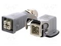 Connector: HDC; male + female; HA; PIN: 4; 16A; 400V; 3+PE; size 1 WEIDMÜLLER KIT-HA03.302M