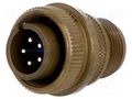 Connector: circular; plug; for cable; PIN: 5; male; soldering; 97 AMPHENOL 97-3106A-14S-5P