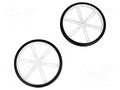 Wheel; white; Shaft: D spring; push-in; Ø: 90mm; Shaft dia: 3mm POLOLU POLOLU-1439