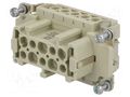 Connector: HDC; contact insert; female; 16A; 90V; Han® Ex; PIN: 10 HARTING 09360102701