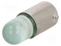 LED lamp; green; BA9S; 220VDC POLAM-ELTA LG-BA9S-220DC