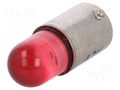 LED lamp; red; BA9S; 12VDC; 12VAC POLAM-ELTA LR-BA9S-12AC/DC