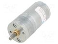 Motor: DC; with gearbox; LP; 6VDC; 2.4A; Shaft: D spring; 290rpm POLOLU POLOLU-1583