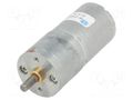 Motor: DC; with gearbox; LP; 6VDC; 2.4A; Shaft: D spring; 58rpm; 99: 1 POLOLU POLOLU-1587