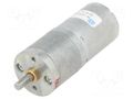 Motor: DC; with gearbox; LP; 6VDC; 2.4A; Shaft: D spring; 11rpm POLOLU POLOLU-1591