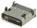 Connector: USB C; socket; SMT; angled 90°; USB 3.1 ADAM TECH USBC31SRASMTBK