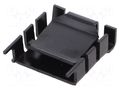 Heatsink: moulded; P-SIP; black; L: 29.4mm; W: 25mm; H: 8.3mm; 18K/W FISCHER ELEKTRONIK FK224/SA/P/SIP