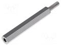 Screwed spacer sleeve; 35mm; Int.thread: M3; Ext.thread: M3; brass ESSENTRA TDYSFM-M3/35
