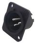 PLUG, XLR, PANEL, D-SHELL, 3POLE NC3MPP