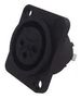 SOCKET, XLR, PANEL-3P/D-SHELL NC3FPP