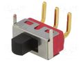 Switch: slide; Pos: 2; SPDT; 2A/250VAC; ON-ON; THT; -30÷85°C; UL94V-0 IC SWITCHES IC1105S1M6QE2